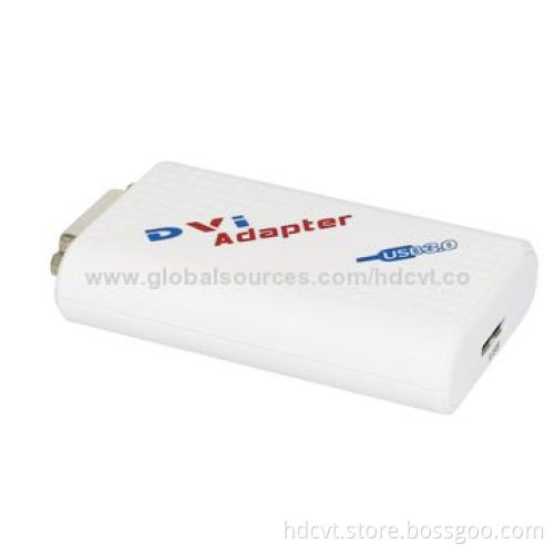 Audio/Video USB 3.0 to DVI/Port Adapter, 1,920x1,080P, 2014 Hot Plug-and-play Function